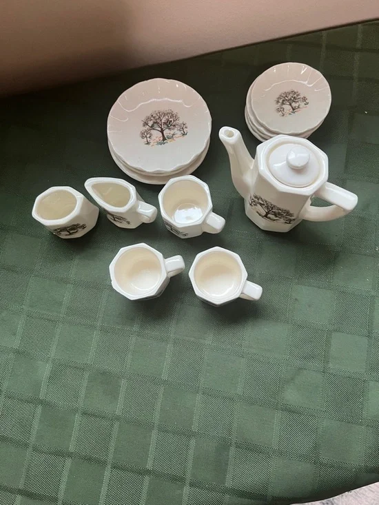 Vintage  1980s Woolworth Owl China Toy Tea Set - Picture 9 of 14